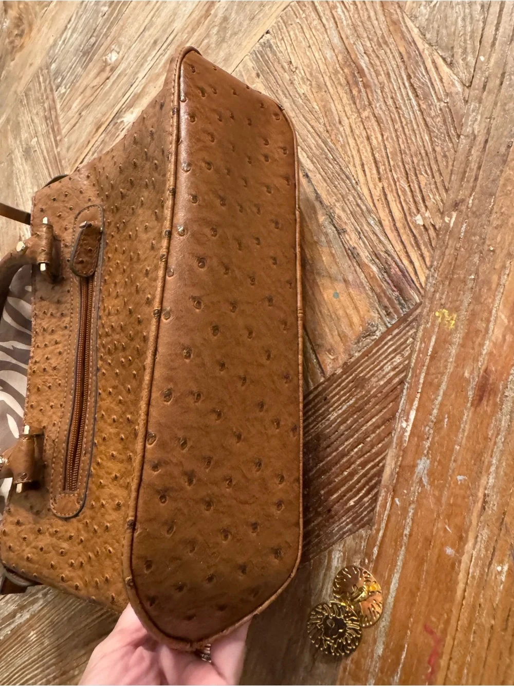 Anne Klein Ostrich-Embossed Tote